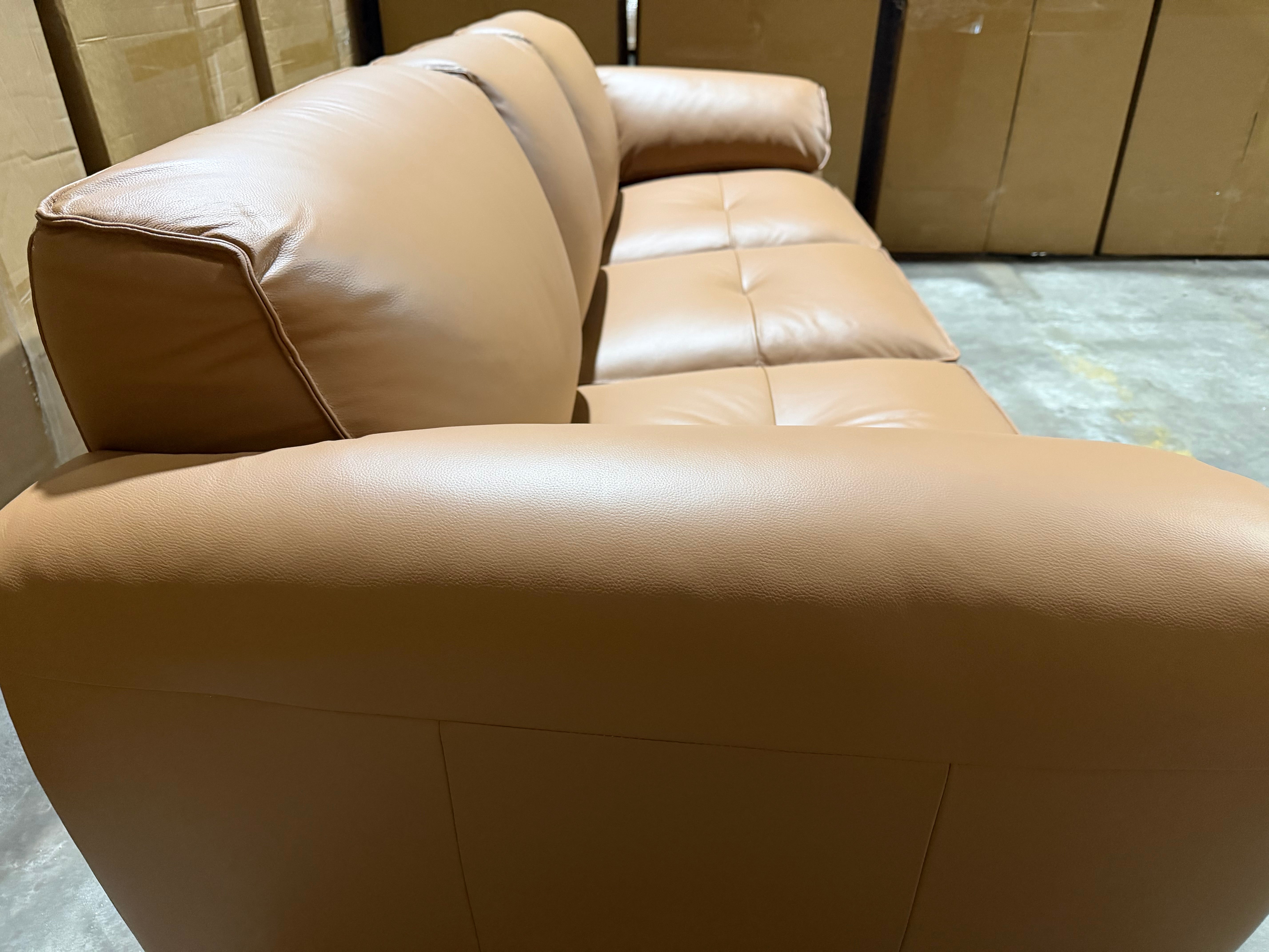 Sapphire 3 Seater Sofa In Cognac Leather