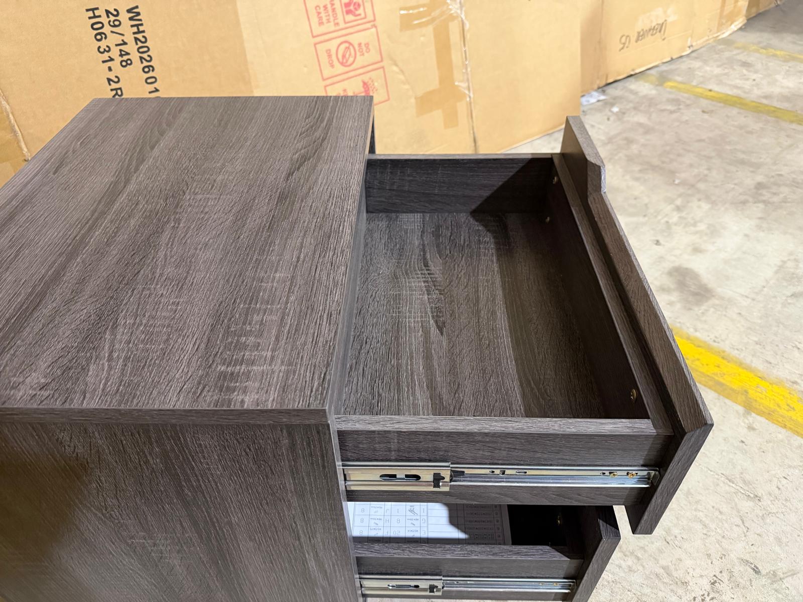 Vienna bed side chest in grey