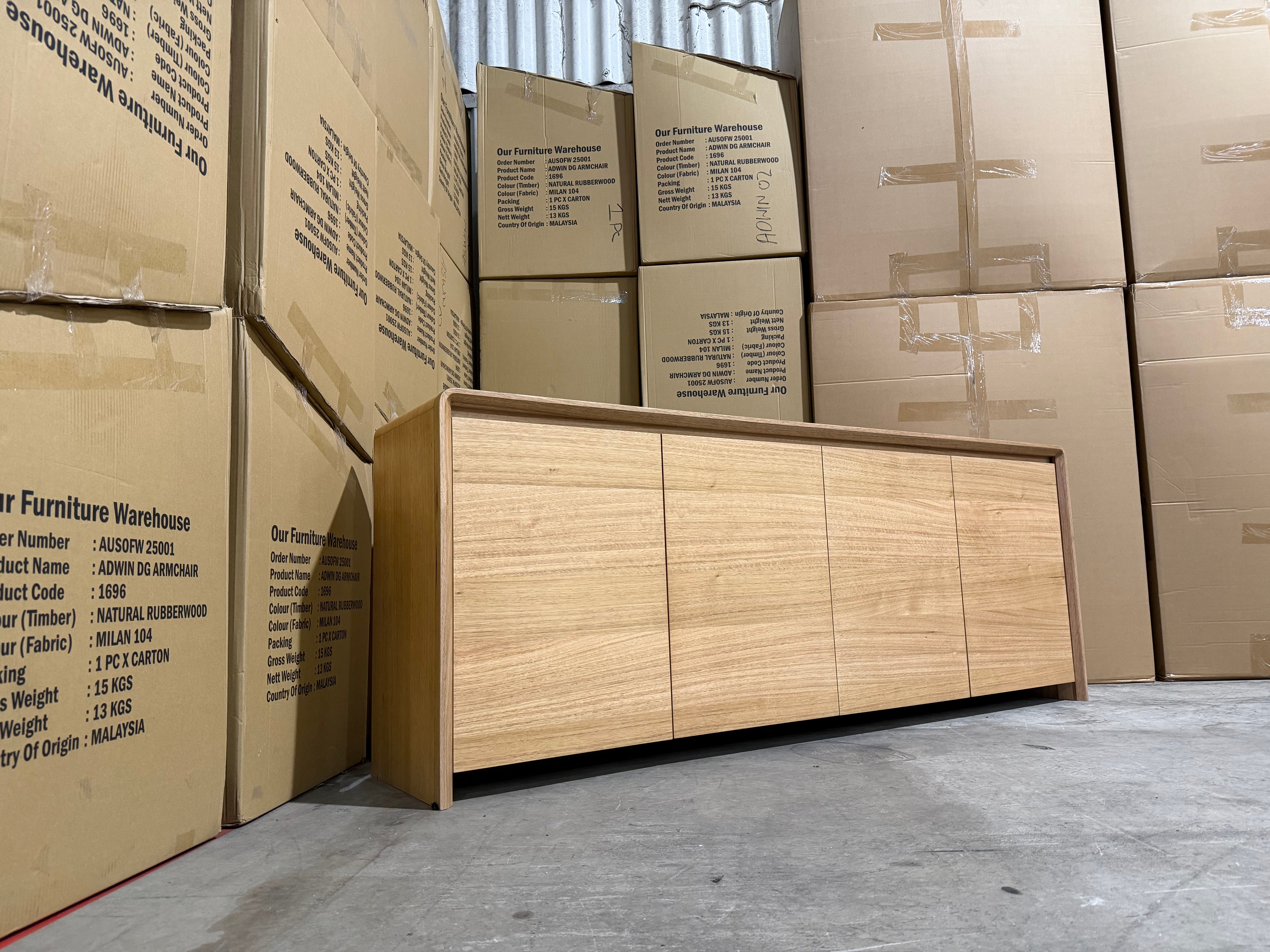 Mitcham Buffet in natural Tassie Oak Dining Range