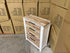 Springbrook Tallboy with 4 draws driftwood/ white finish acacia timber