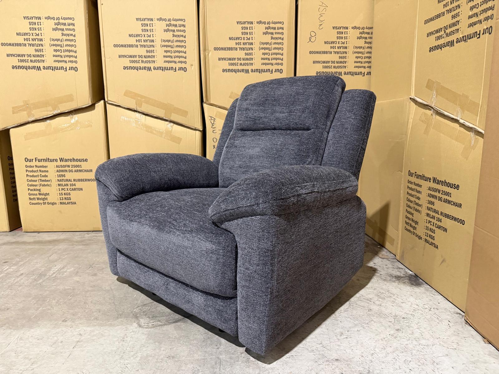 Pilot single Electric Recliners Dark Grey