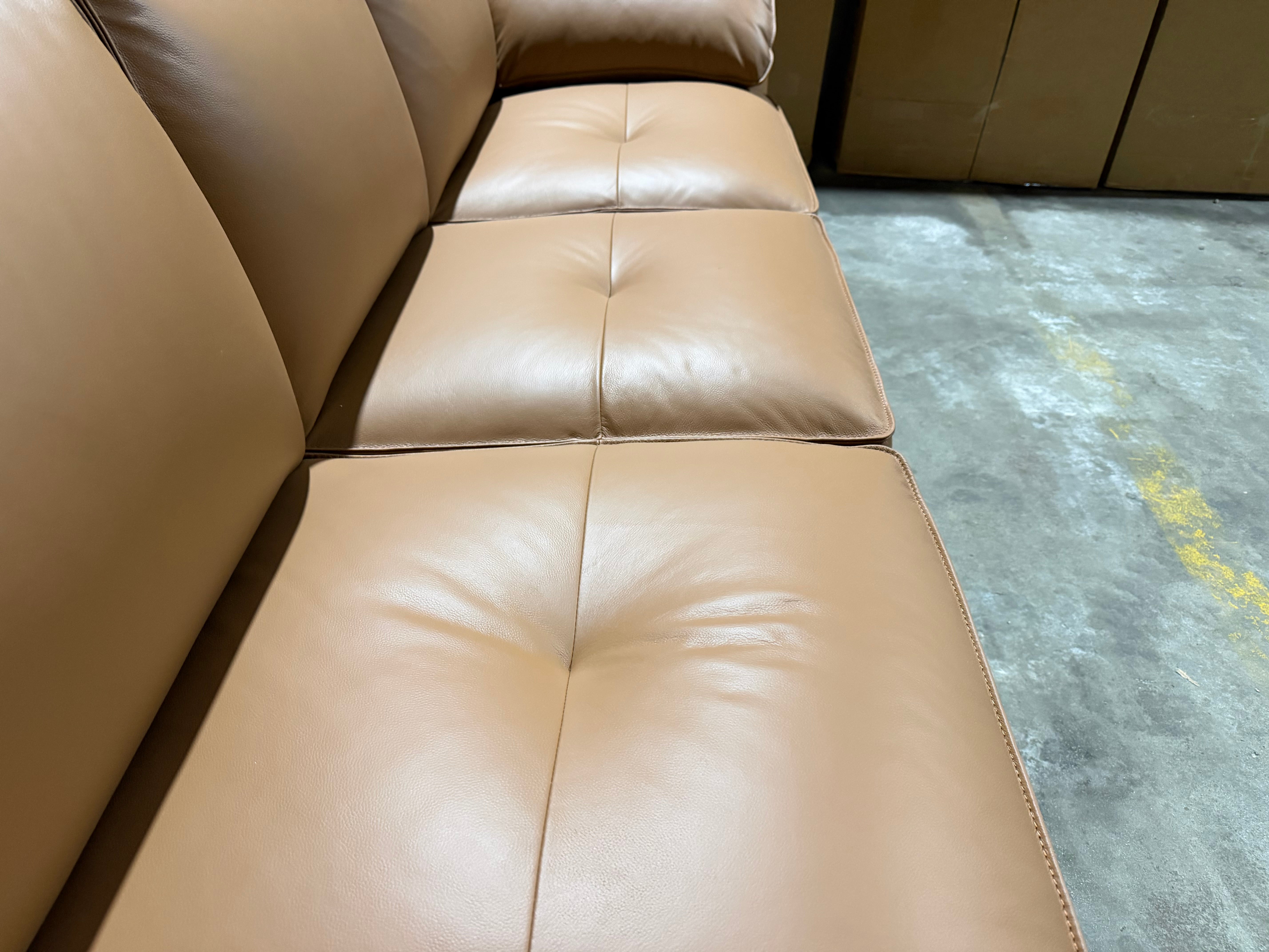 Sapphire 3 Seater Sofa In Cognac Leather