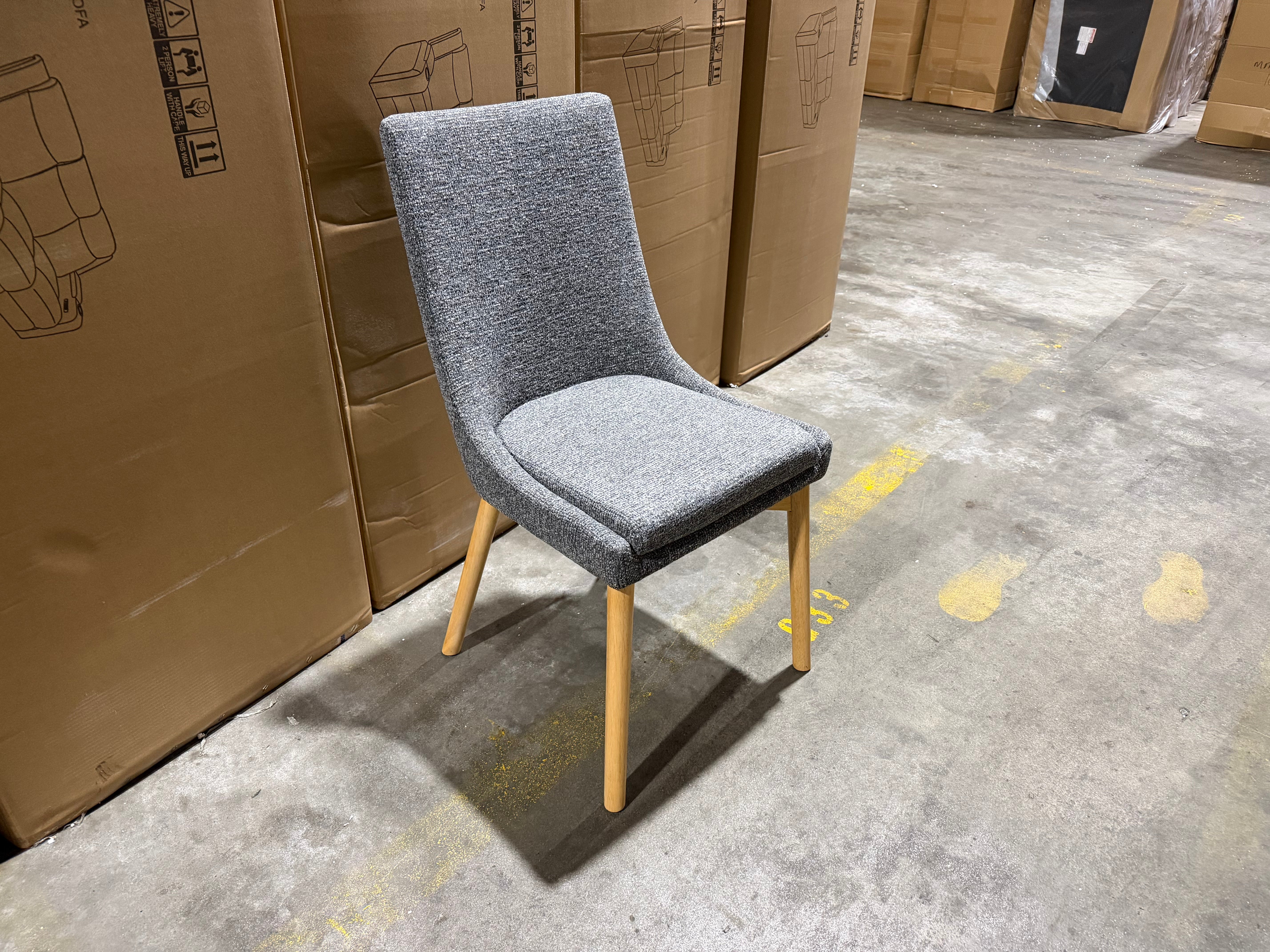 Milano Dining Chair Dark Grey With Oak Colour Leg