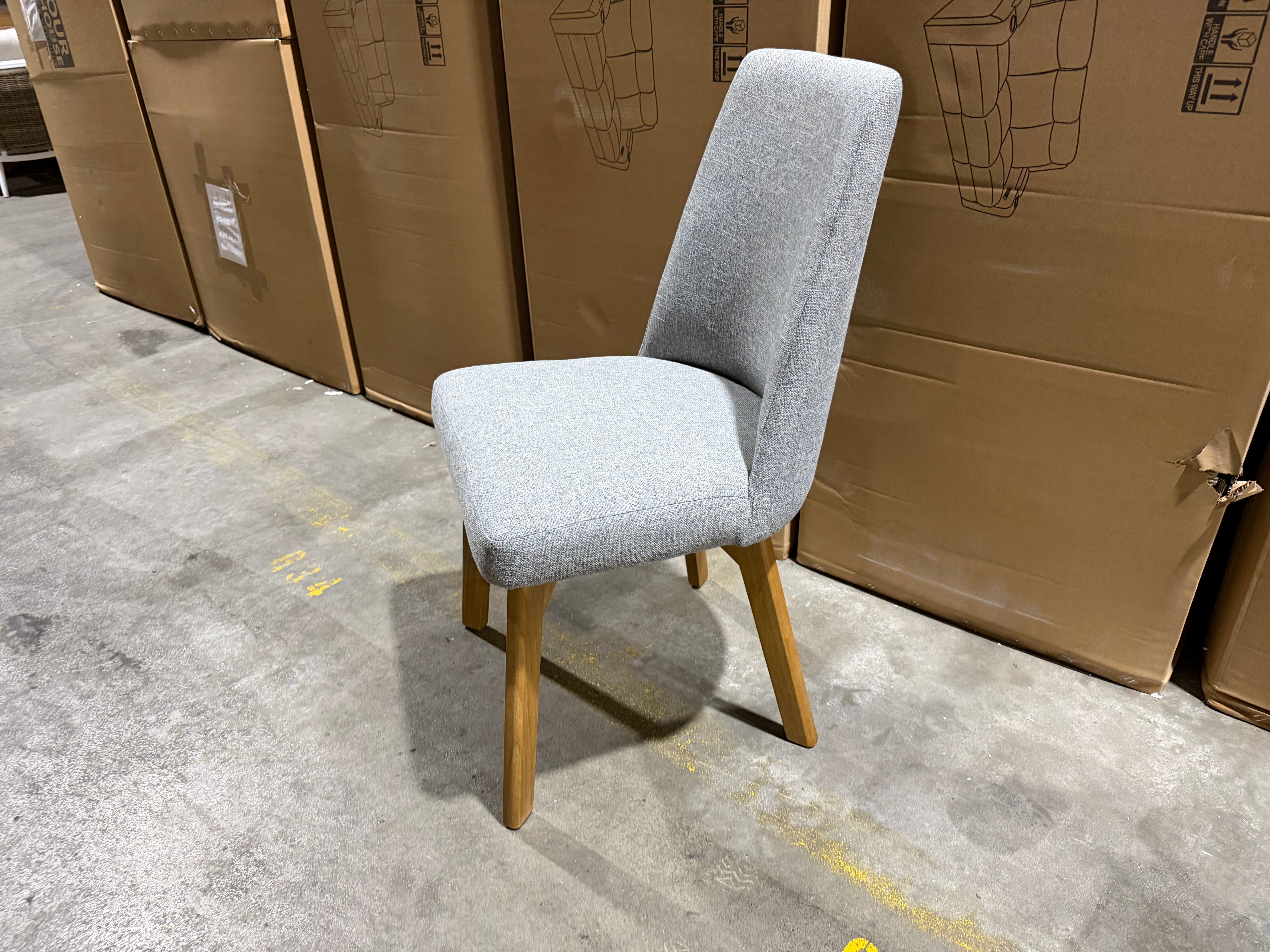 Crystalbrook Dining Chair Mid Grey Fabric