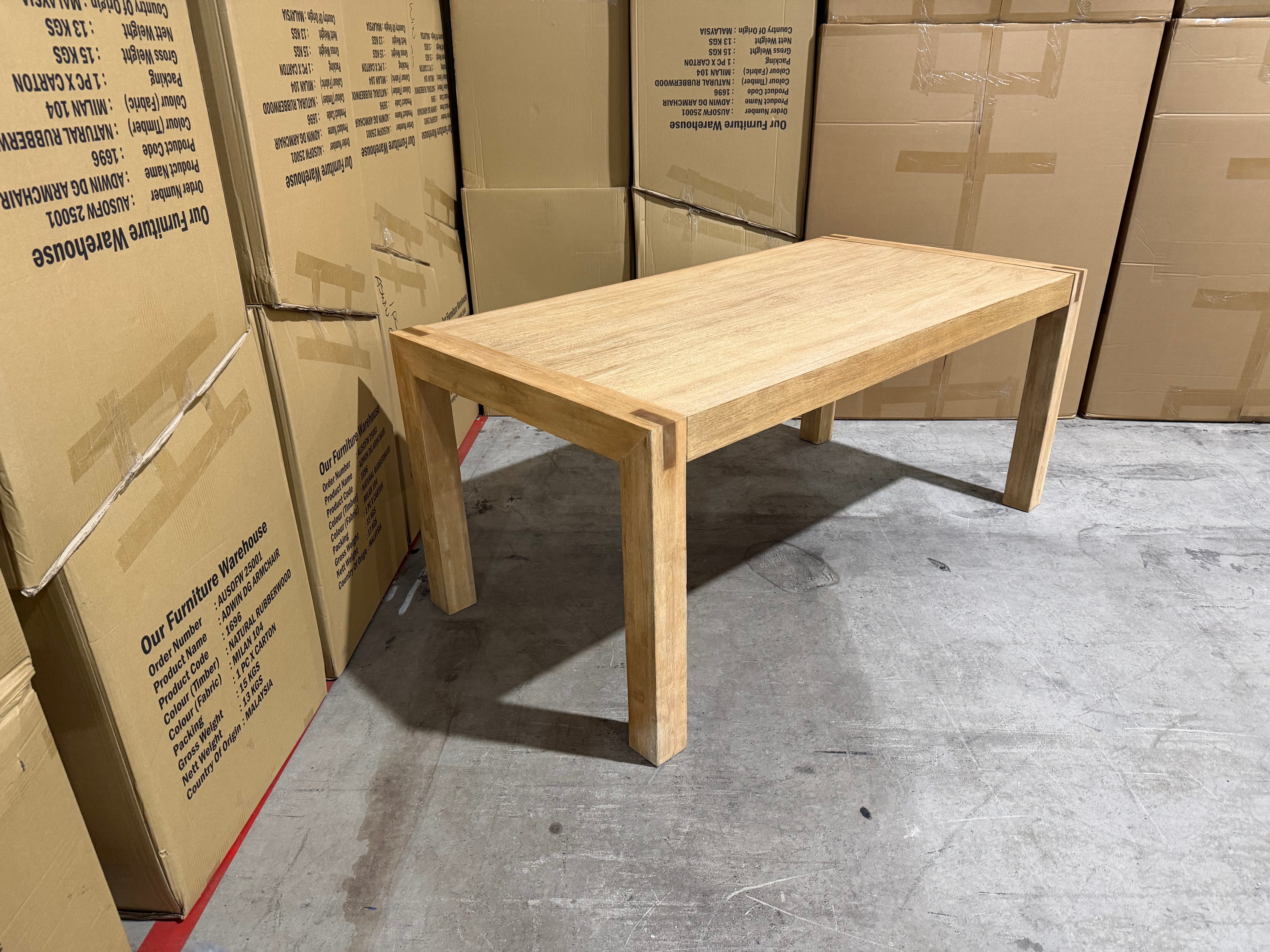 Crystal brook 1800 dining table acacia timber
