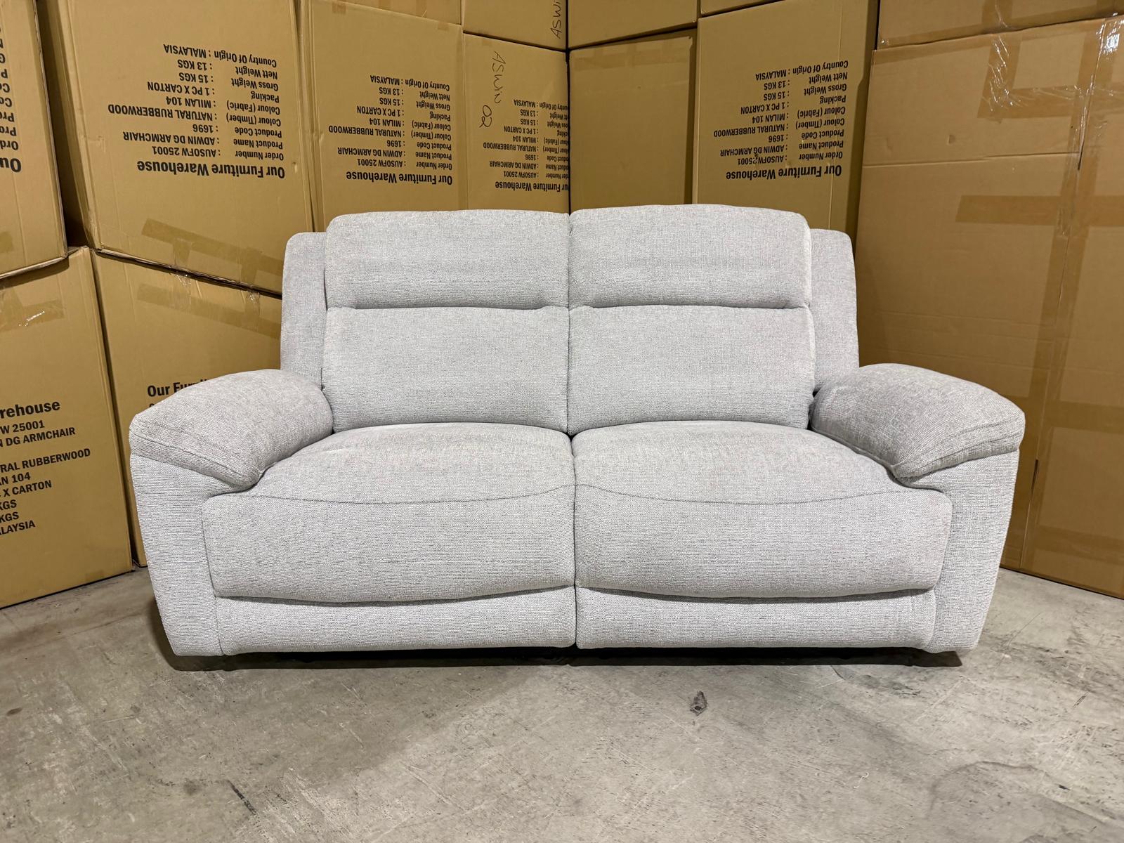 Pilot 2 seater with ELECTRIC recliners Light Grey