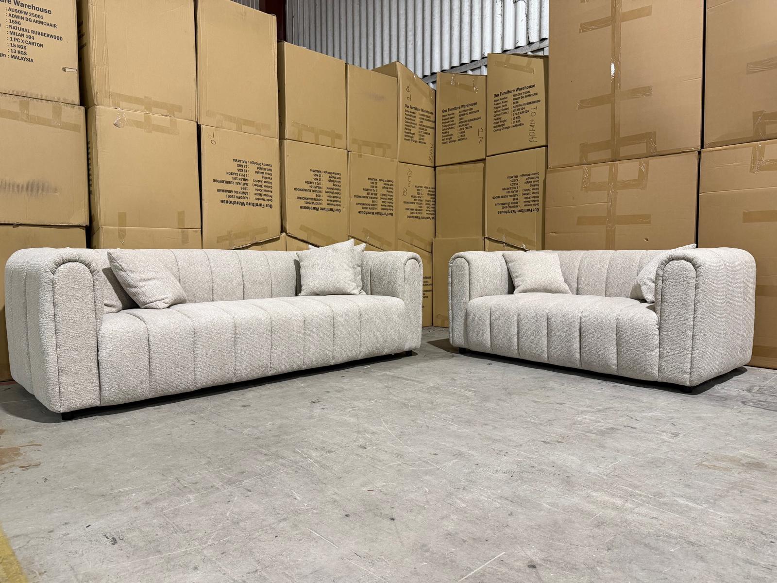 Estella 3+2 Sofa Package In Sandy beach