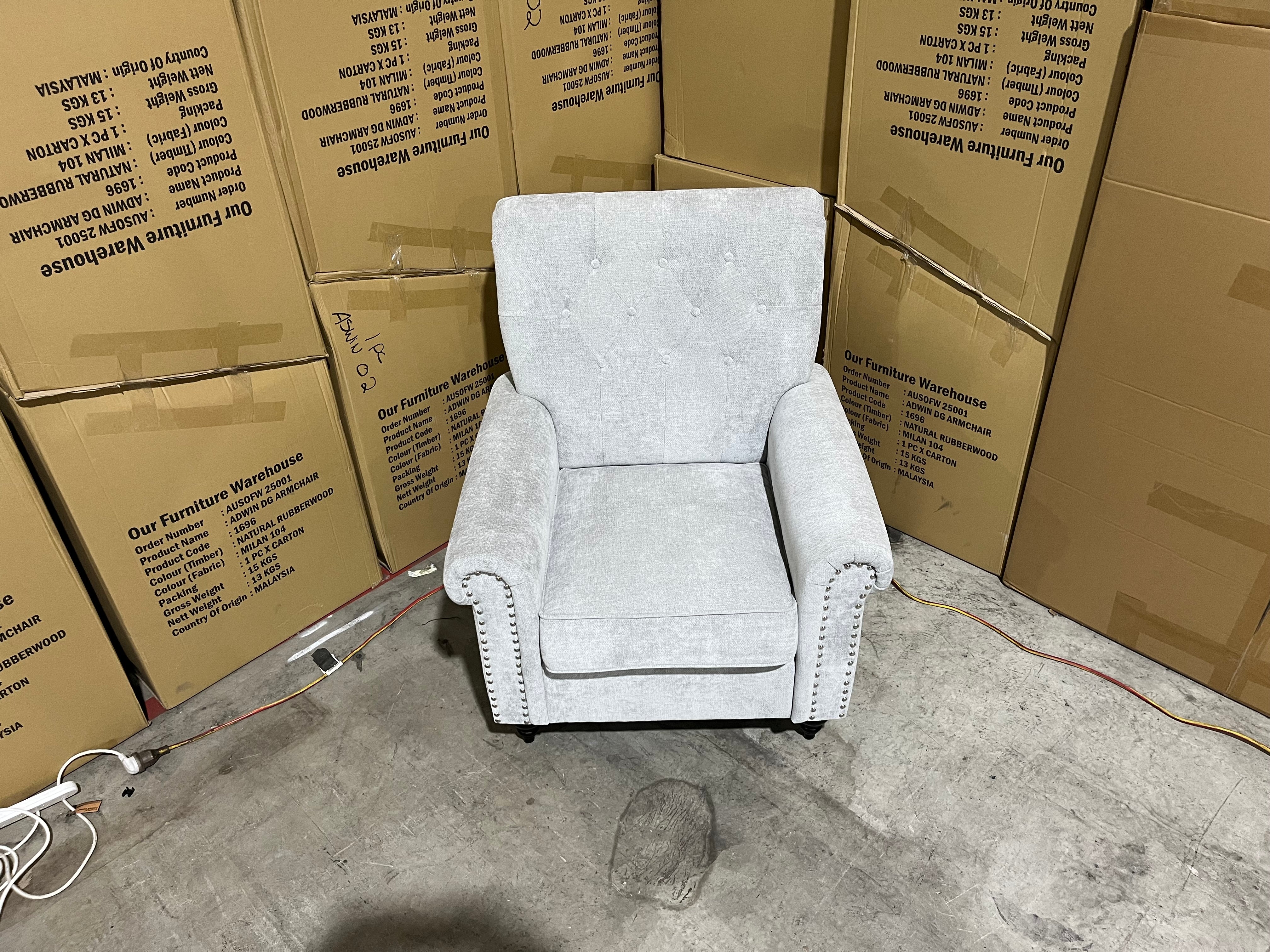 Jester single accent chair in Super glamour fifty shades
