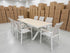 Imperial 9pce Outdoor Setting with Extension Dining Table & 8 Chairs in White