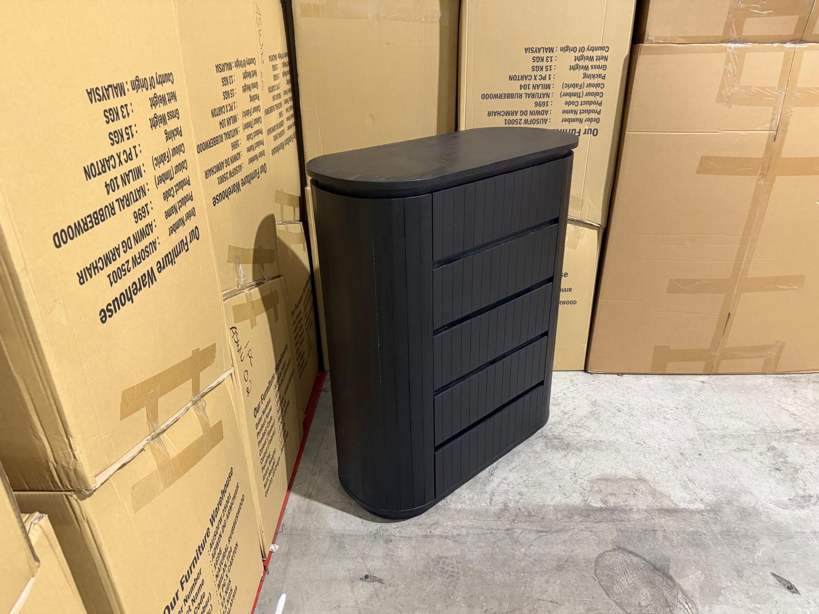 Athena ripple Tallboy in shadow Black