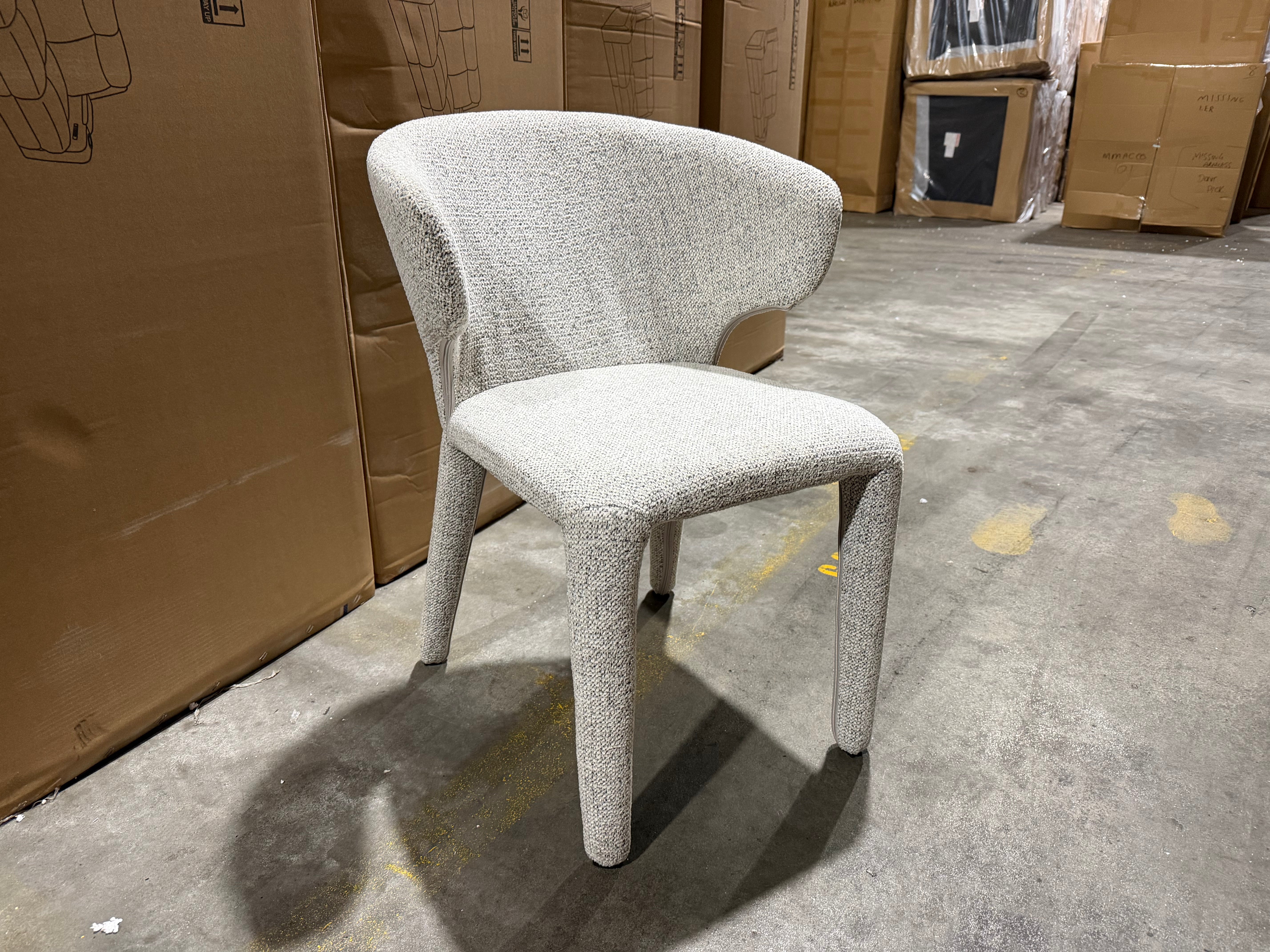 Lorenzo Dining Chair In Salt & Pepper Colour