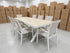 Imperial 9pce Outdoor Setting with Extension Dining Table & 8 Chairs in White