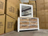Springbrook dressing table inc mirror driftwood/ white finish acacia timber