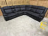 Kenso 6pce modular Lounge with 2 Dual Motion Recliners Soft Rhino Black
