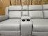 Kenso 6pce modular Lounge with 2 Dual Motion Recliners Soft Rhino Light Grey