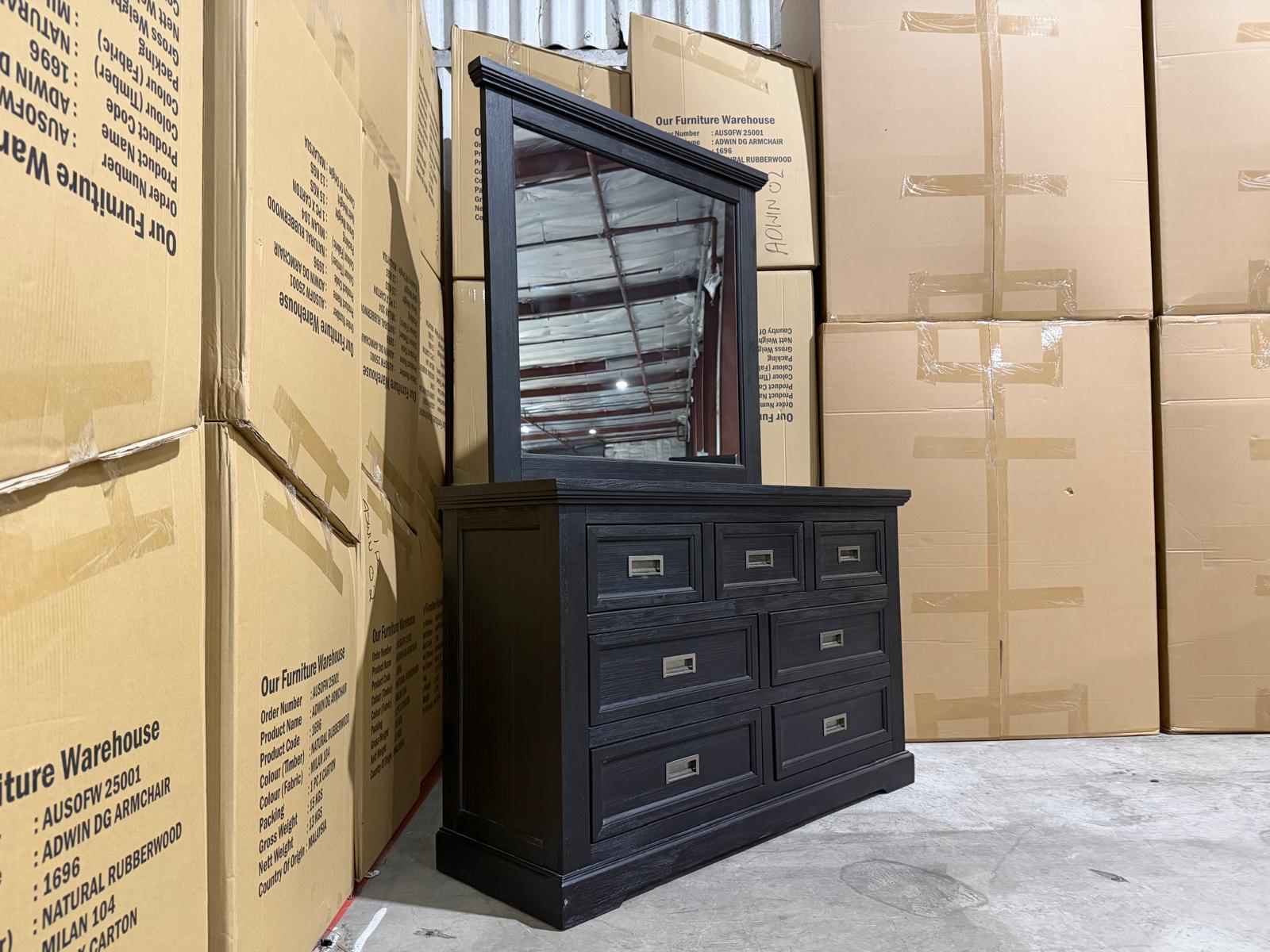 Calloway Dressing table inc mirror in black