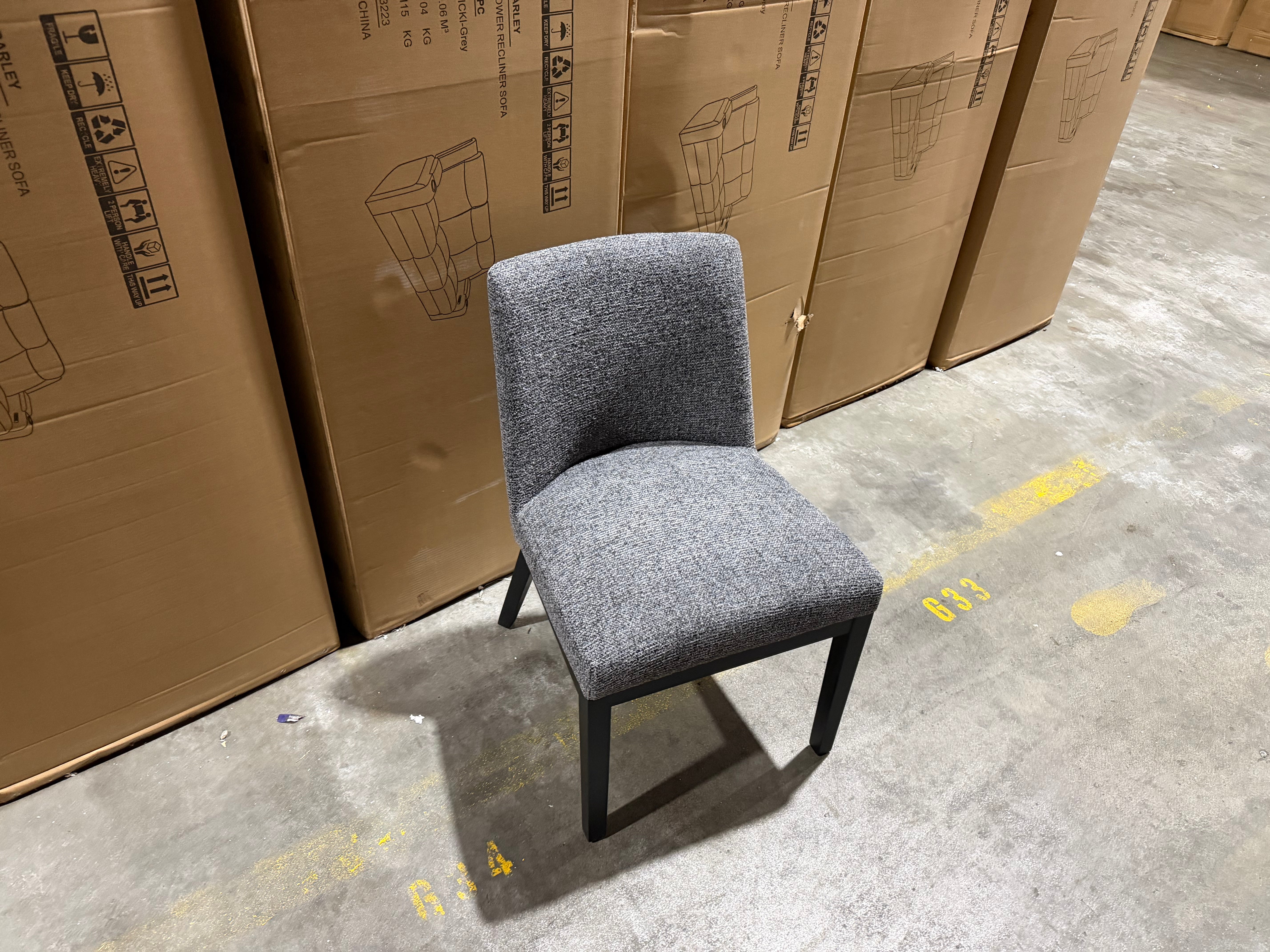 GINKO MK2 Dining Chair With Natural Light Leg Charcoal Fabric