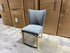 Tobago Upholstered Dining Chair Charcoal Fabric With Natural Oak Colour Leg