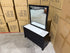 Portugal dressing table with mirror black finish with marble looking top