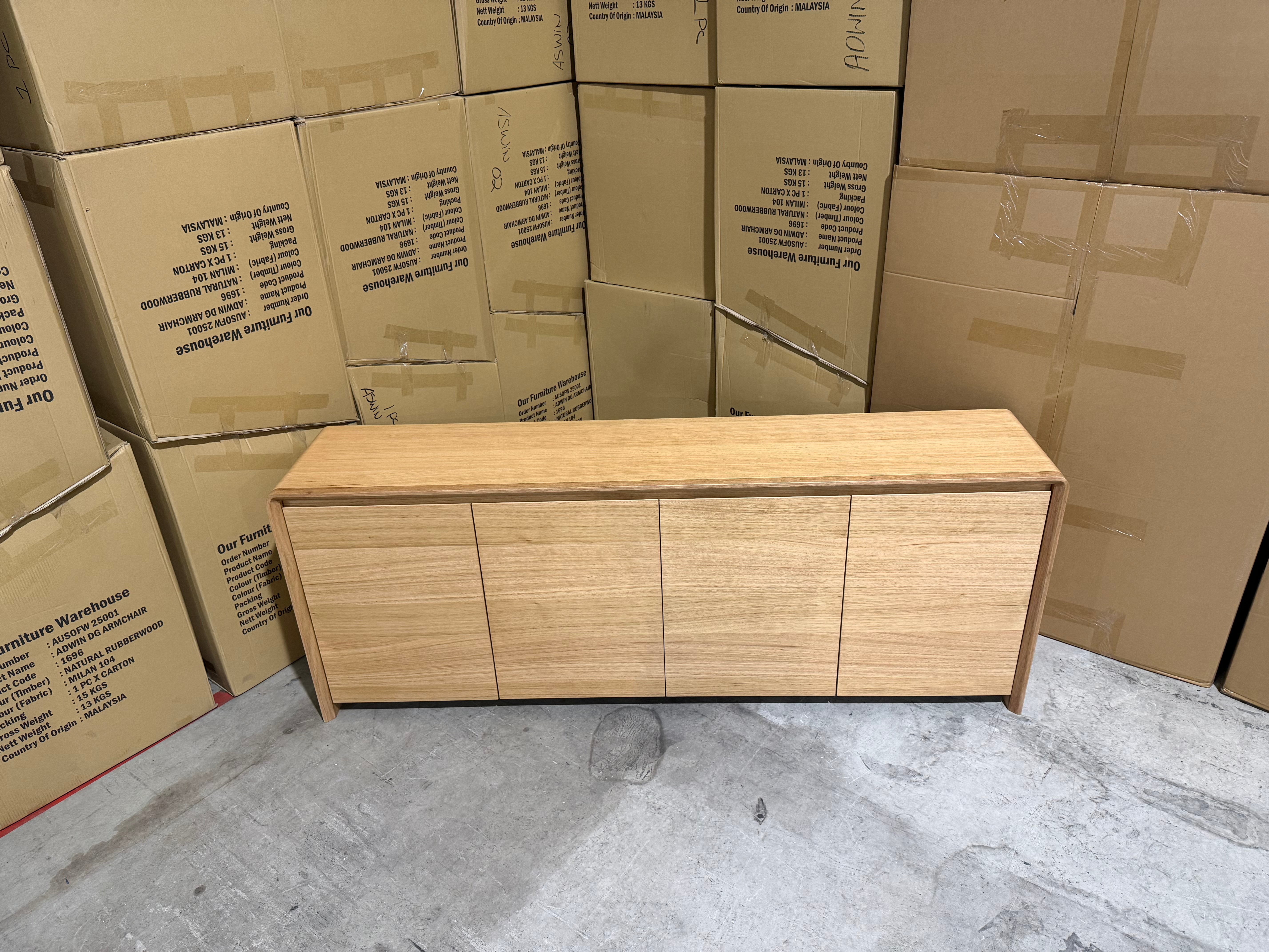 Mitcham Buffet in natural Tassie Oak Dining Range