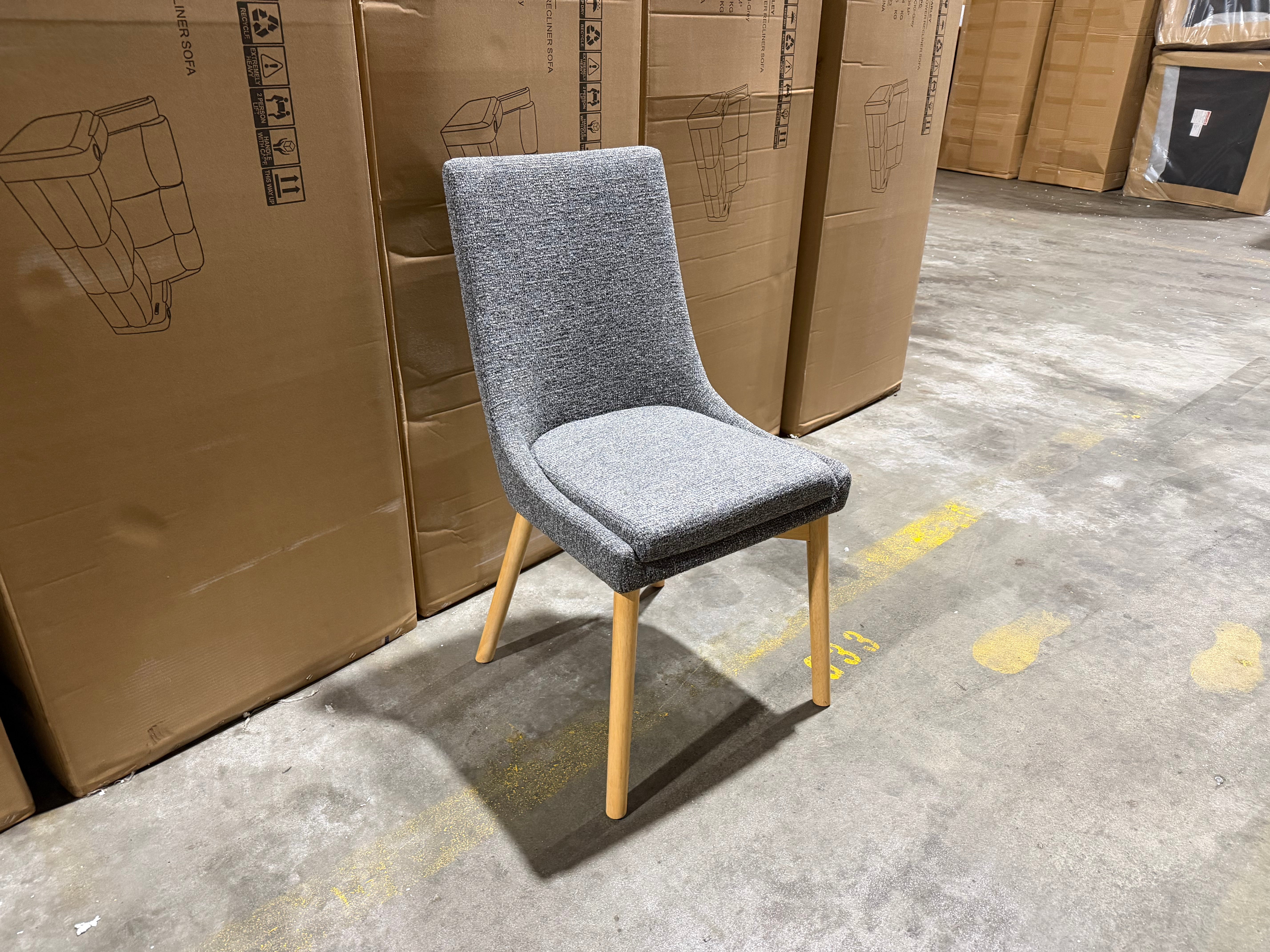 Milano Dining Chair Dark Grey With Oak Colour Leg