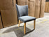 Tobago Upholstered Dining Chair Charcoal Fabric With Natural Oak Colour Leg
