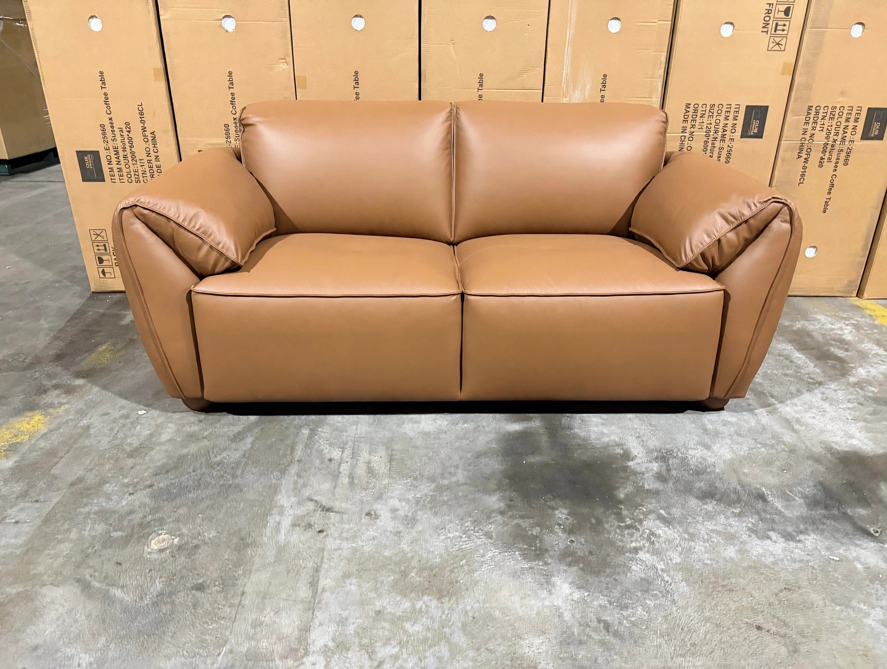 Sapphire 2 Seater Sofa in Tan Leather
