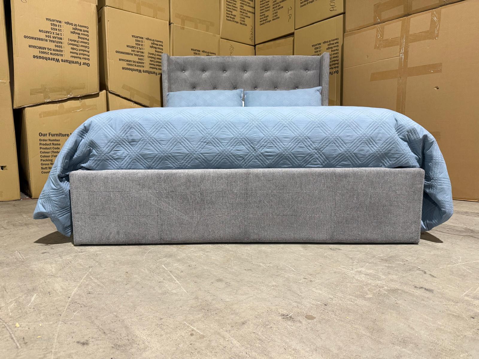 Memphis y-330d double bed in share 454 grey