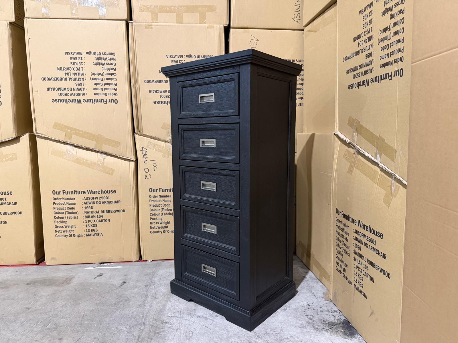 Calloway high Lingerie chest in black