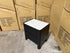 Portugal bed side chest black finish with marble looking top