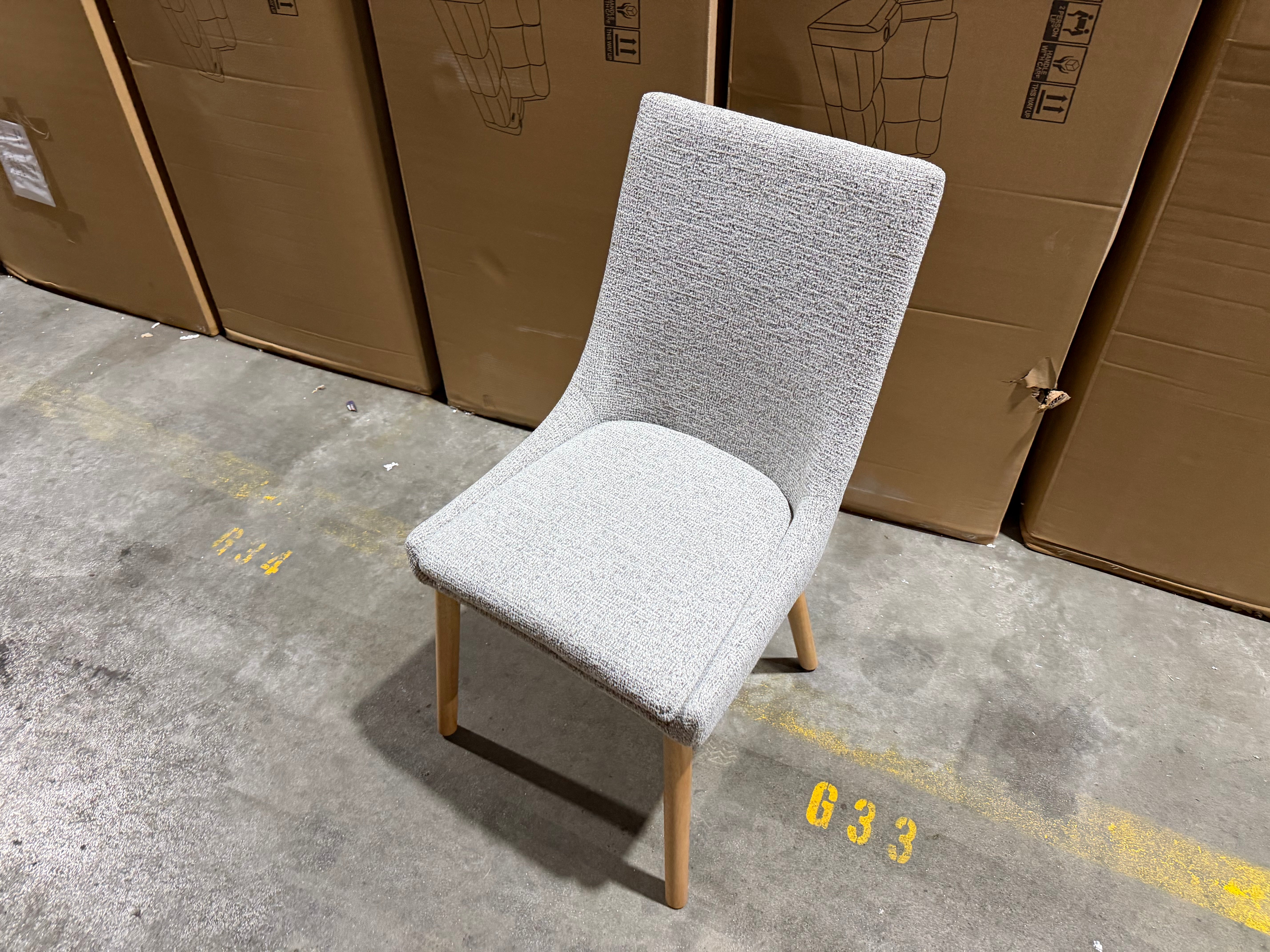 Milano Dining Chair Light Grey With Oak Colour Leg