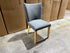 Tobago Upholstered Dining Chair Charcoal Fabric With Natural Oak Colour Leg