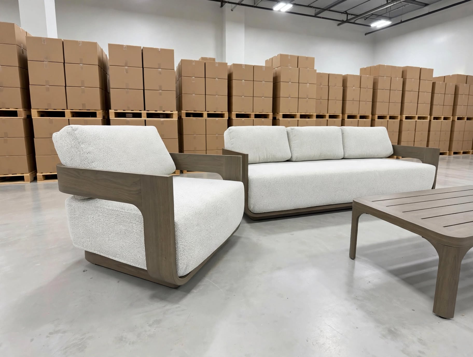 Trinidad 4pce Outdoor Lounge 3 seat 2x Chairs & Coffee Table
