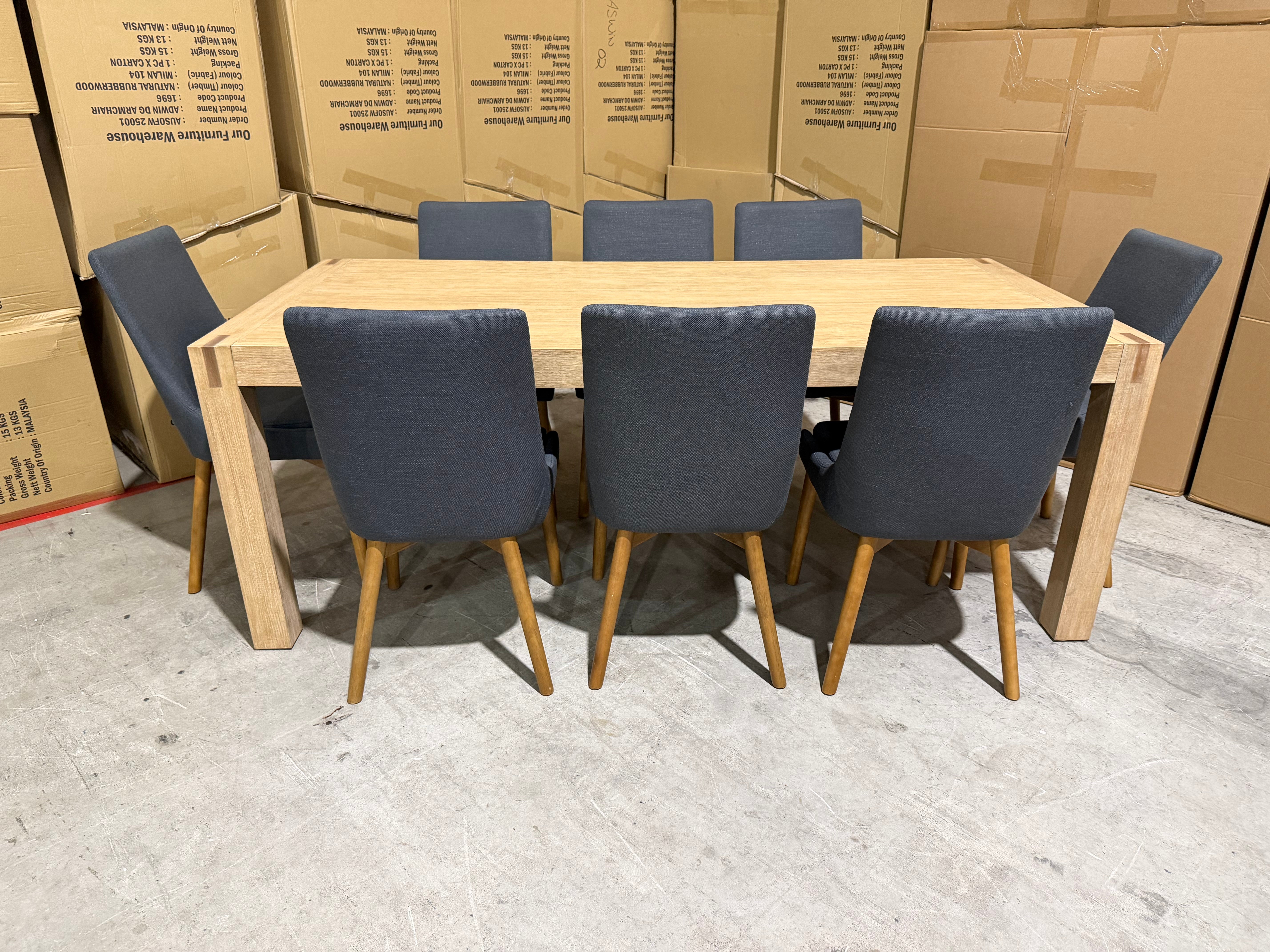 Crystalbrook 9 Piece Package with Crystalbrook Dining Chairs