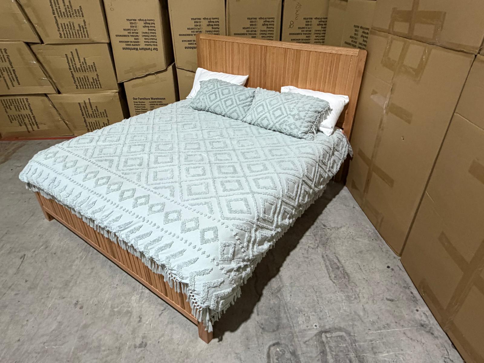 Morocco King size bed in natural Messmate