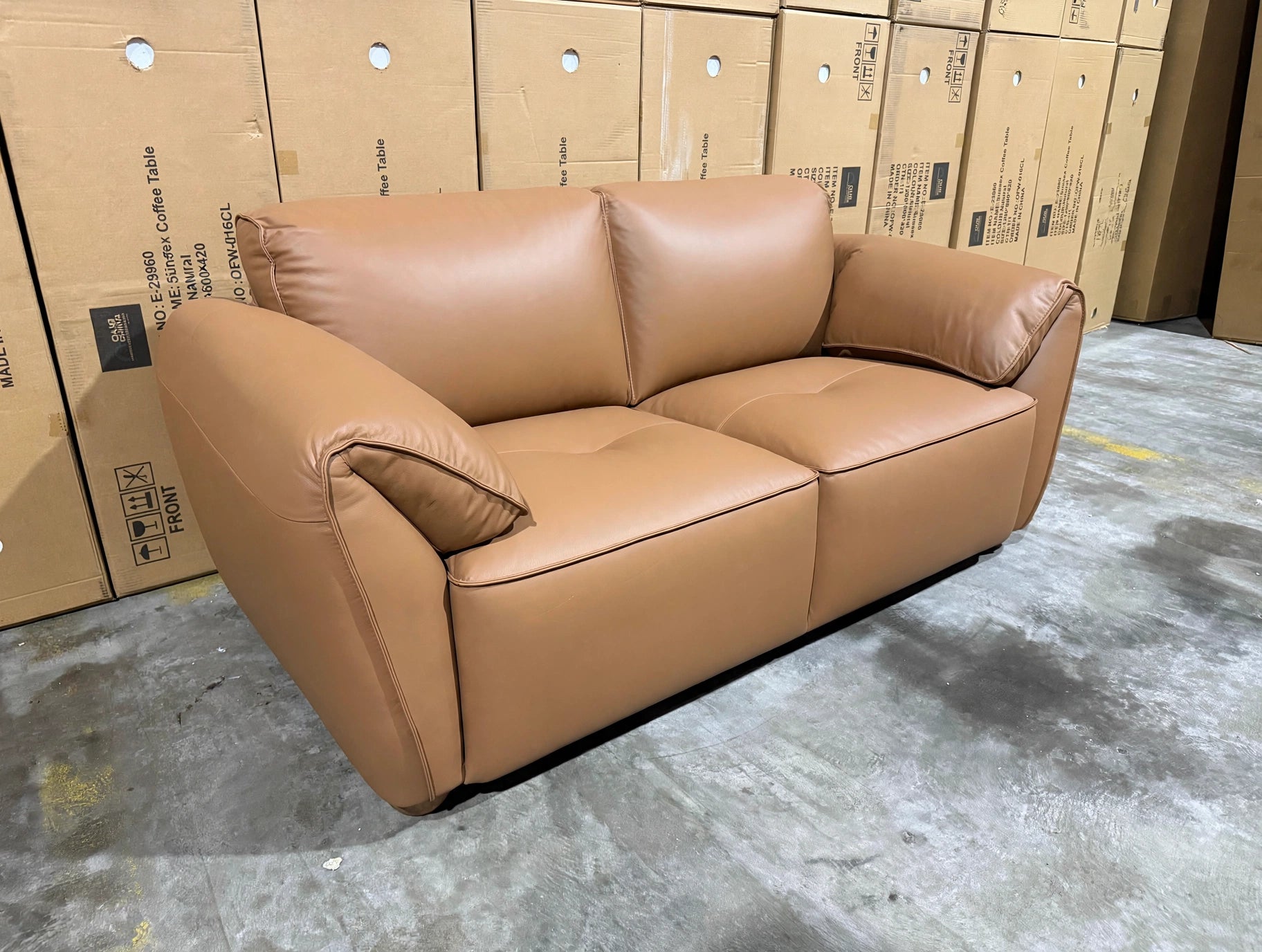 Sapphire 2 Seater Sofa in Tan Leather
