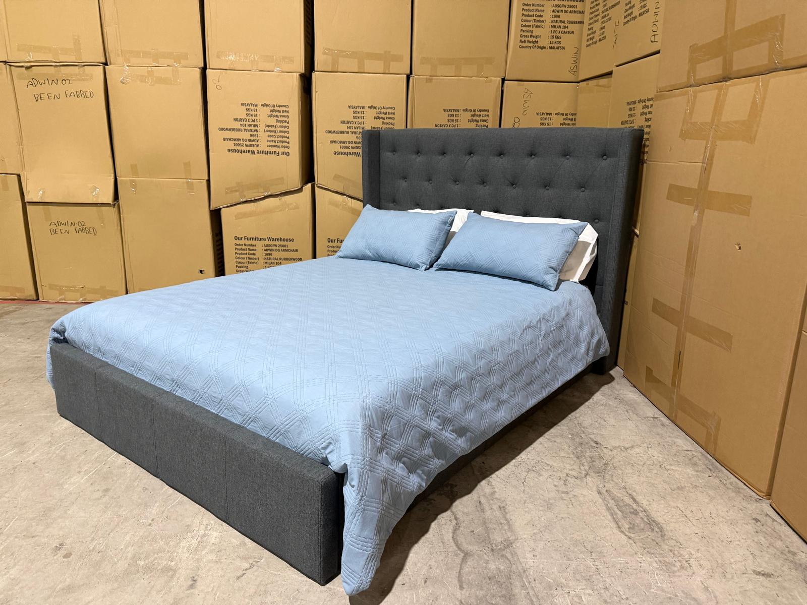 Memphis Bedding Range (Charcoal) 2 Sizes Queen & King