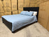 Athena ripple King size bed in shadow black finish