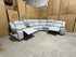 Kenso 6pce modular Lounge with 2 Dual Motion Recliners Soft Rhino Light Grey