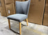Tobago Upholstered Dining Chair Charcoal Fabric With Natural Oak Colour Leg