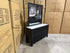 Portugal dressing table with mirror black finish with marble looking top