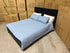 Athena ripple King size bed in shadow black finish
