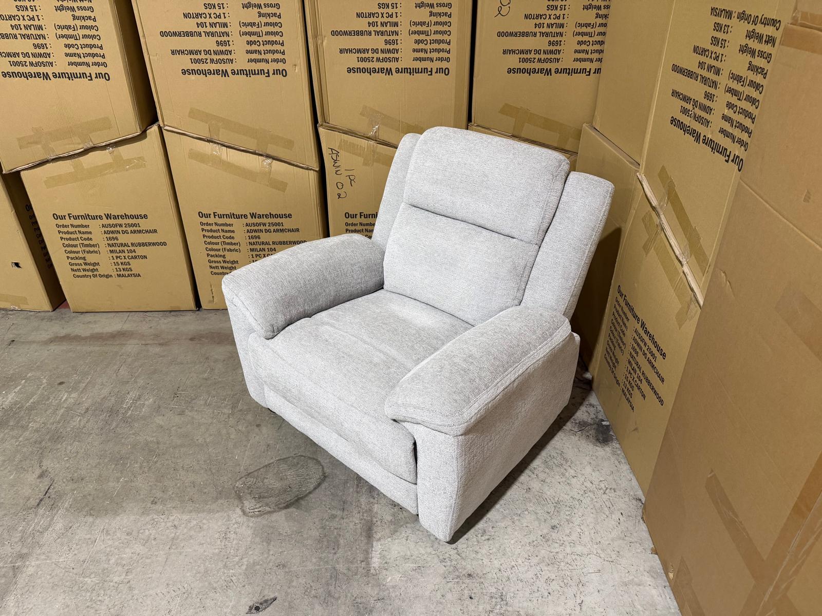 Pilot Single Recliner Manual Recliners Light Grey