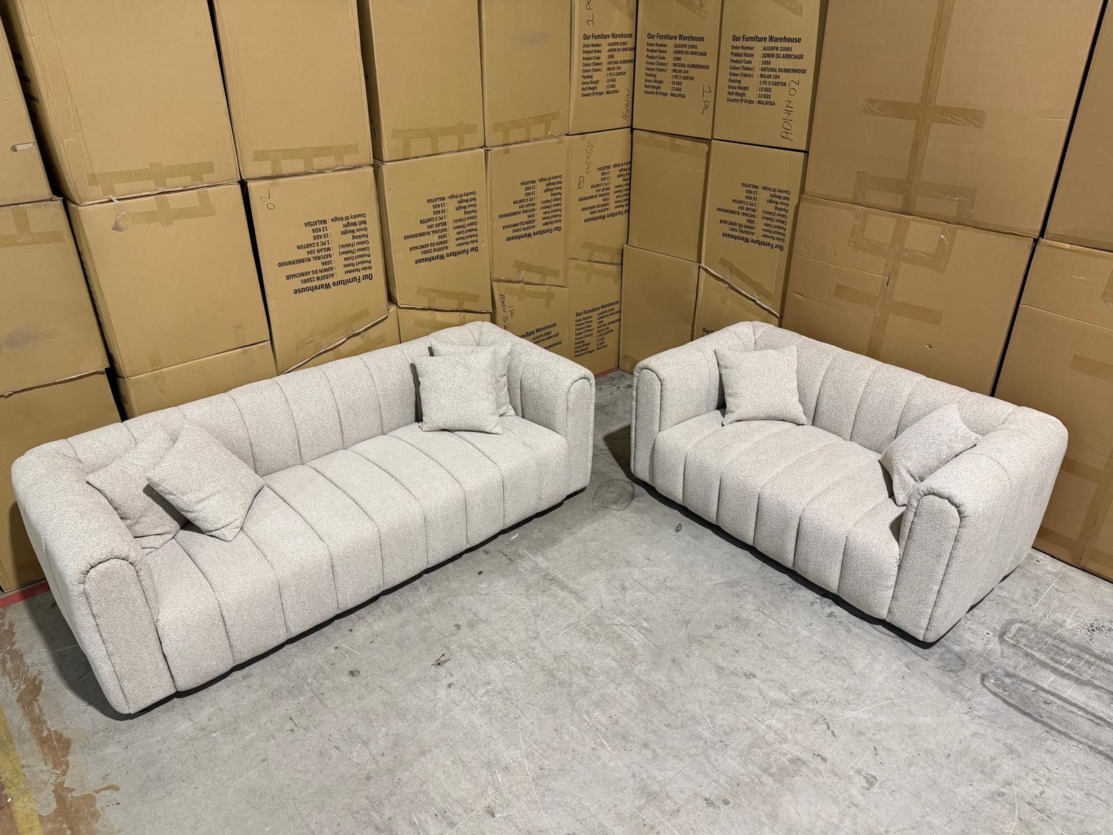 Estella 3+2 Sofa Package In Sandy beach