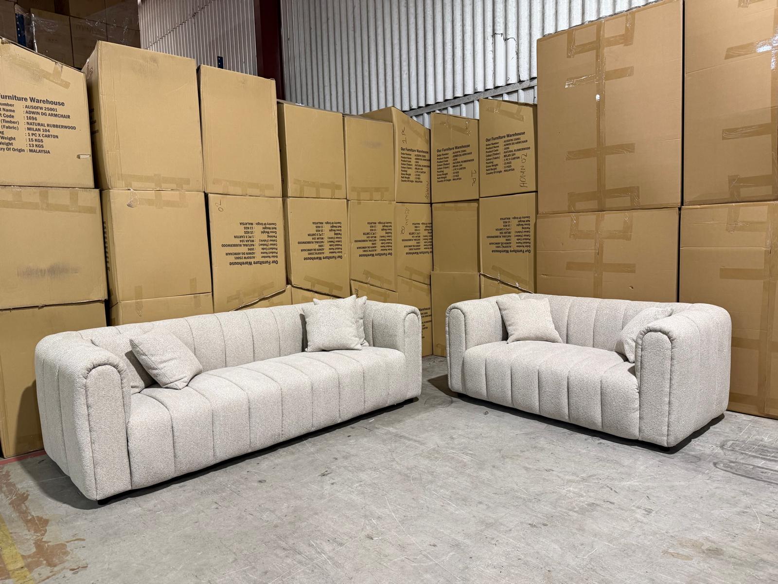 Estella 3+2 Sofa Package In Sandy beach