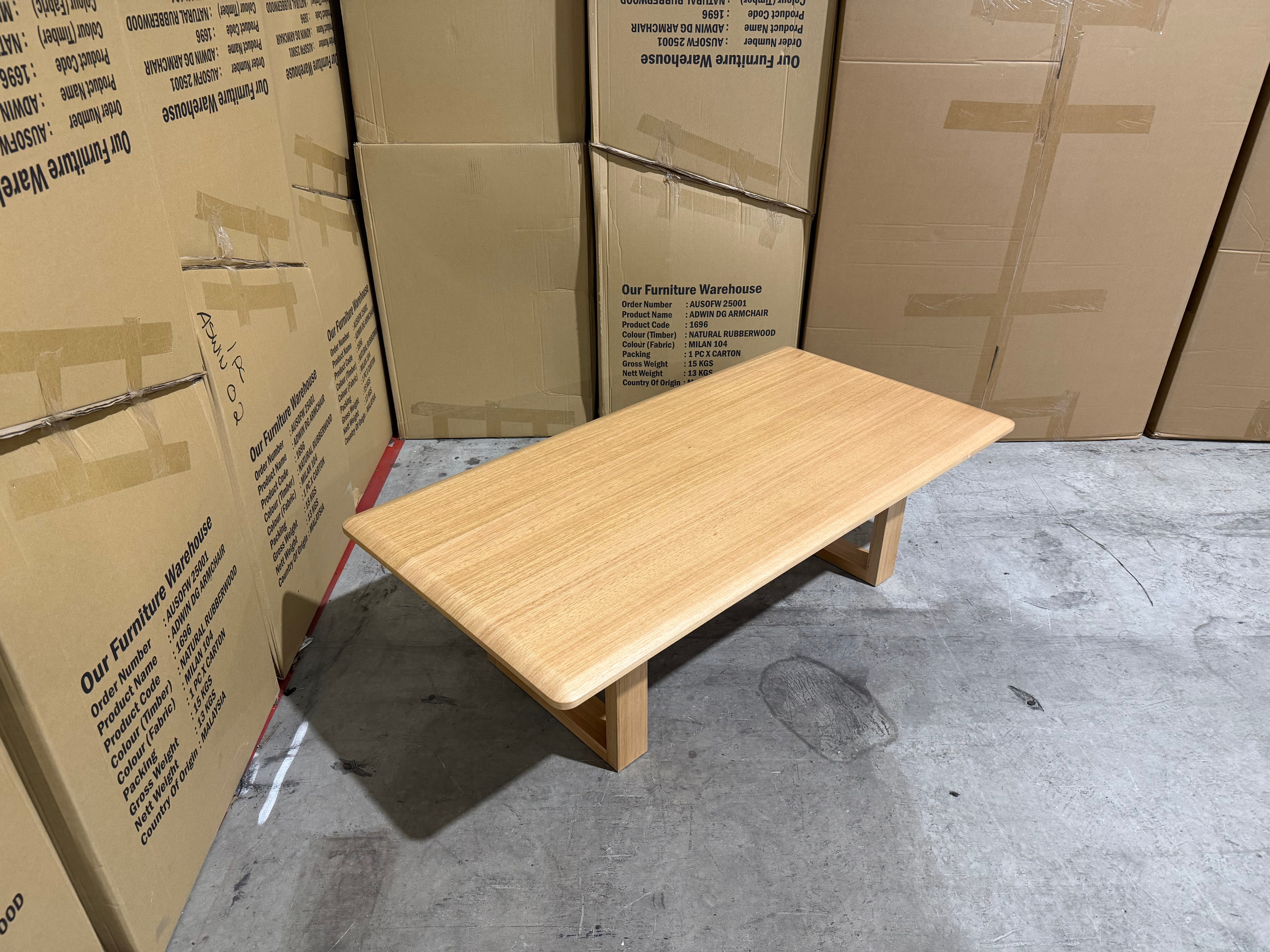 Mitcham Coffee Table in natural Tassie Oak Dining Range