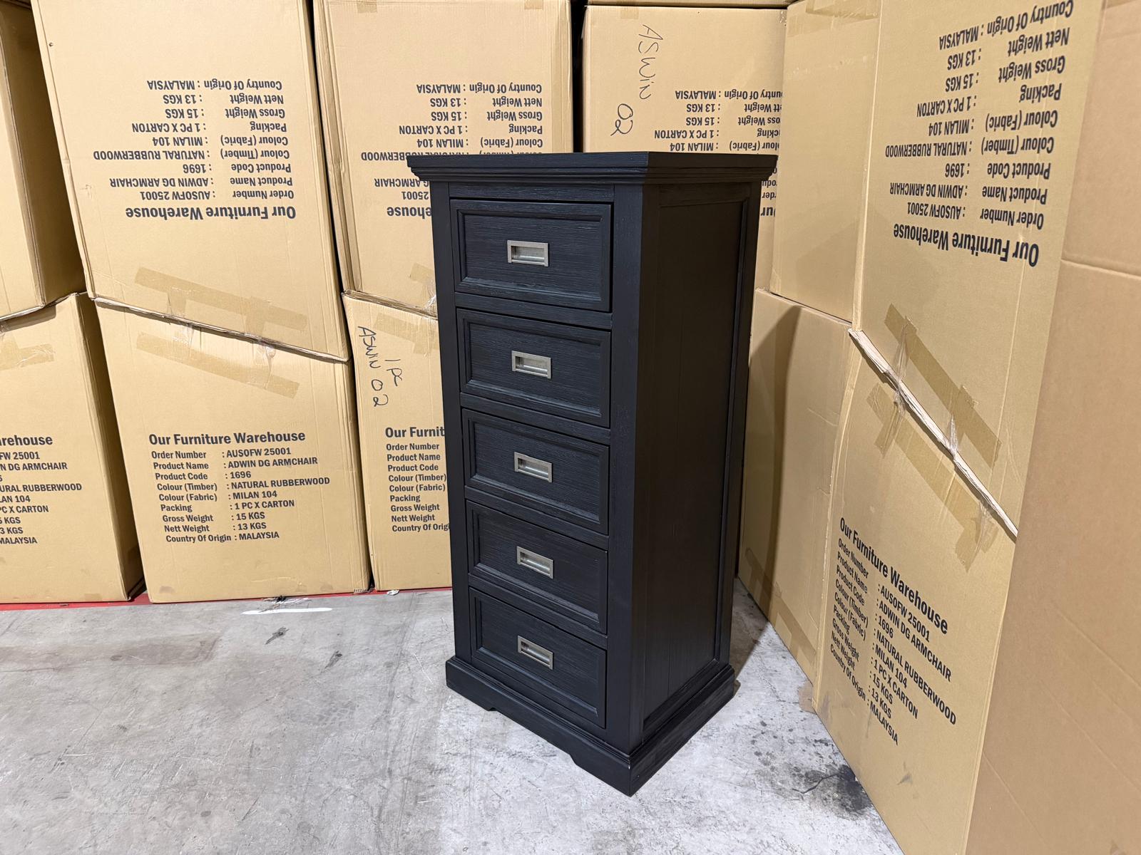 Calloway high Lingerie chest in black