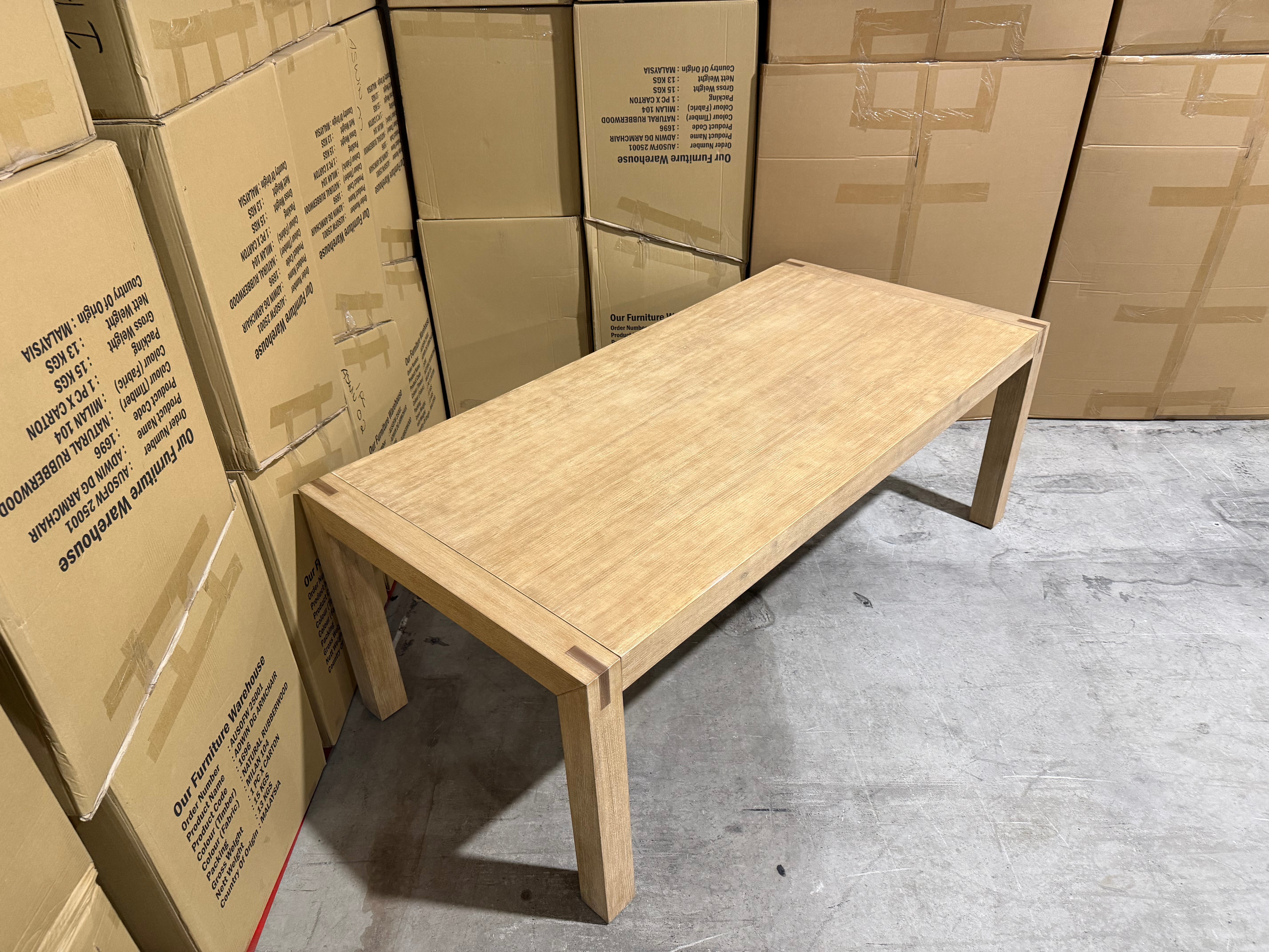 Crystal brook 1800 dining table acacia timber