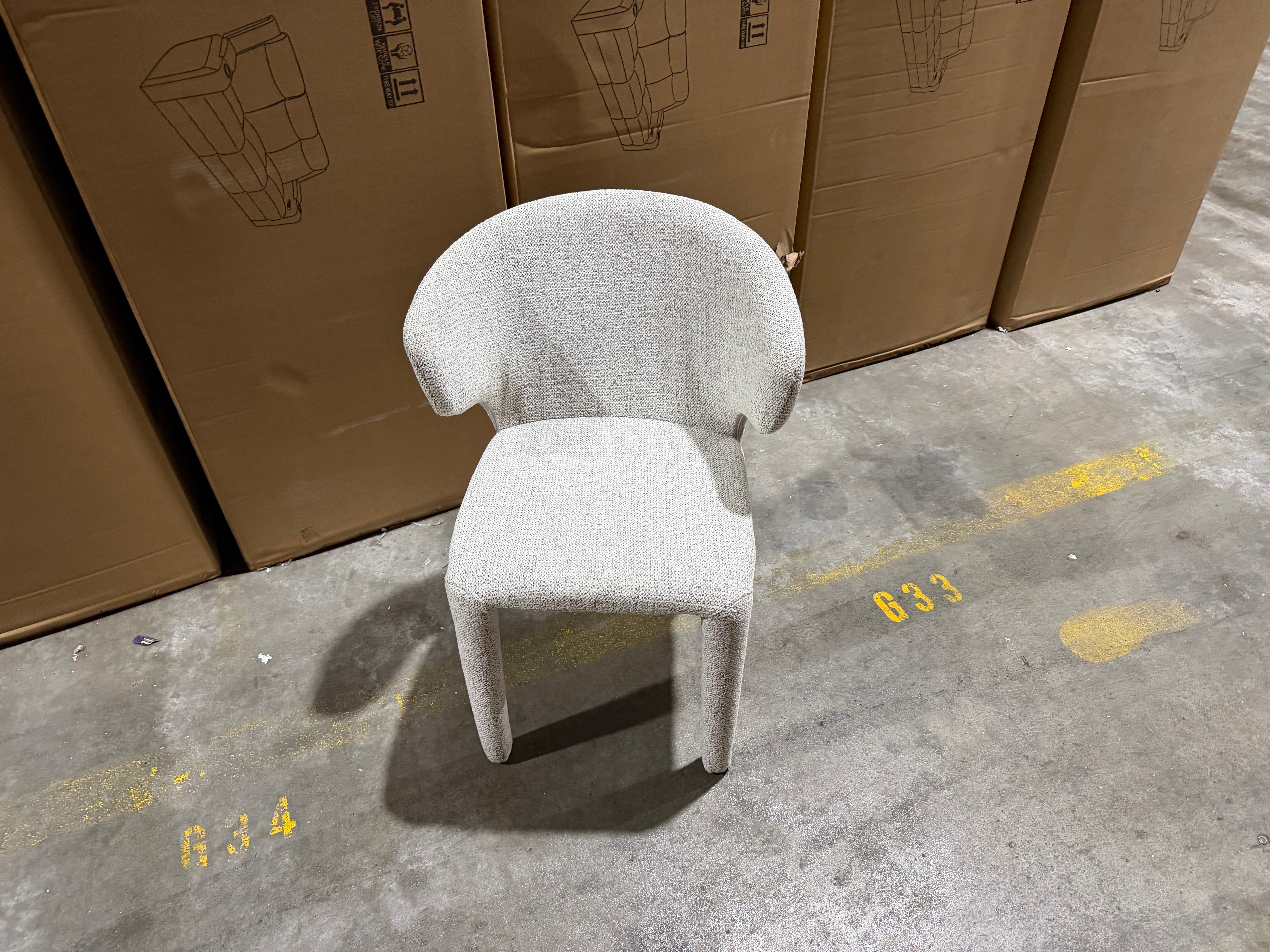 Lorenzo Dining Chair In Salt & Pepper Colour