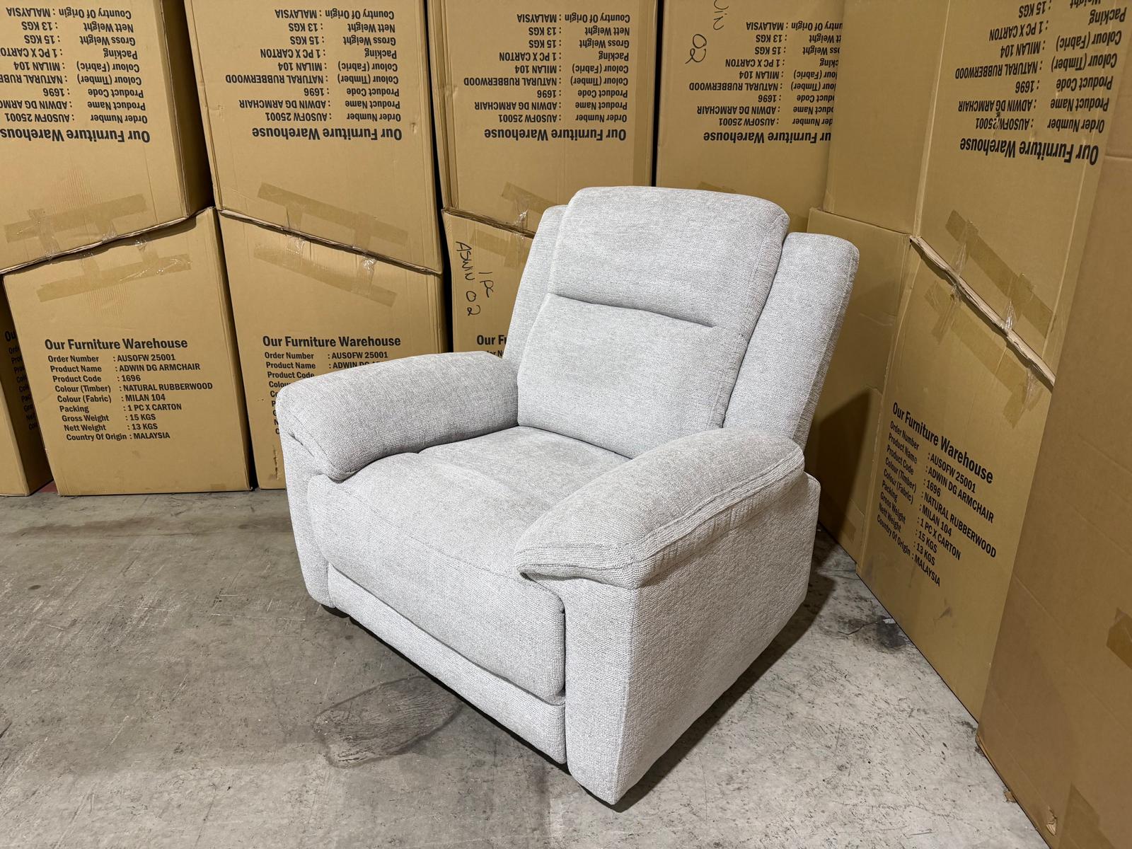 Pilot 3+2+1 Electric Recliners In Fifty Shades Light Grey